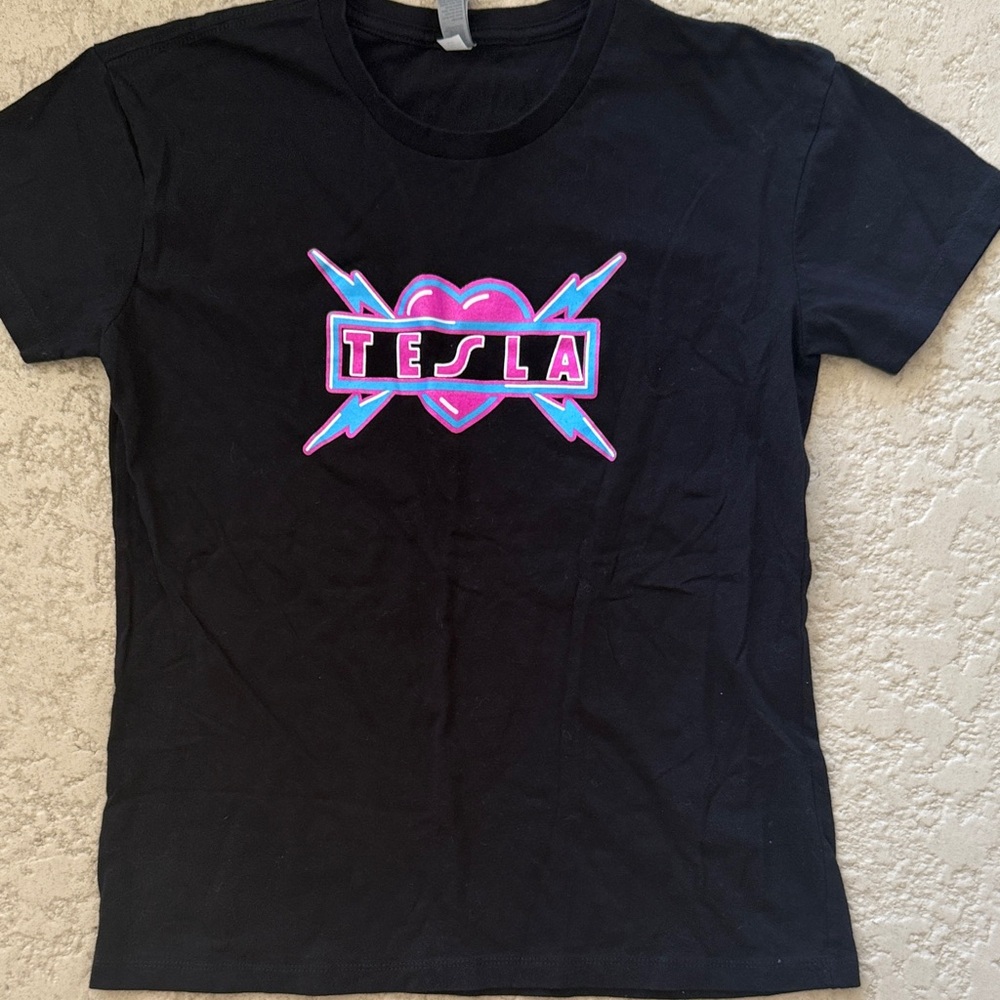 Next Level Apparel Black Tee with Heart Graphic